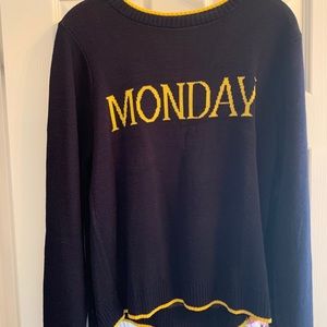 Monday Graphic Sweater Size Large